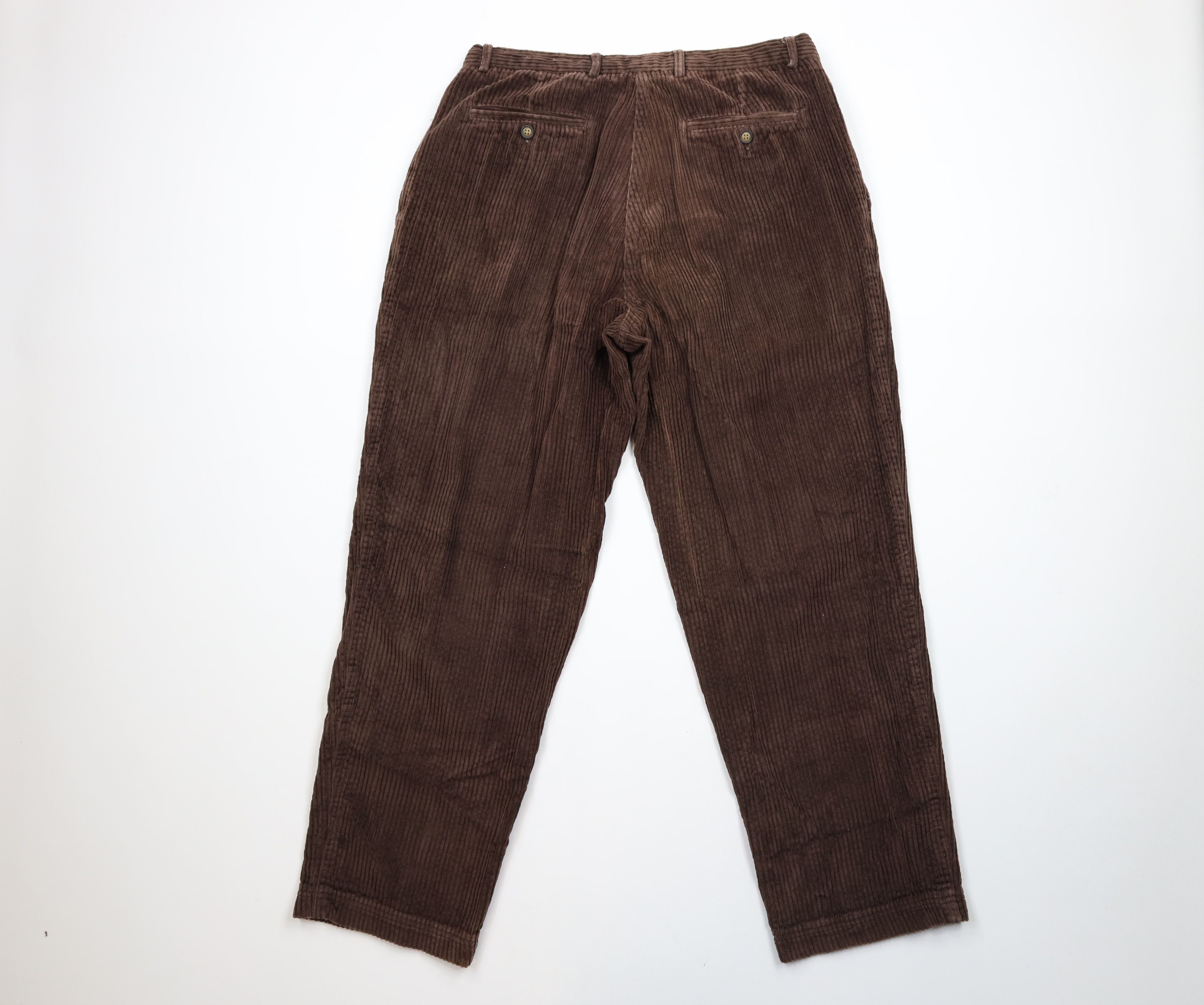 Vintage Vintage 90s Streetwear Wide Leg Corduroy Chino Pants Brown Size US 34 / EU 50 - 8 Thumbnail