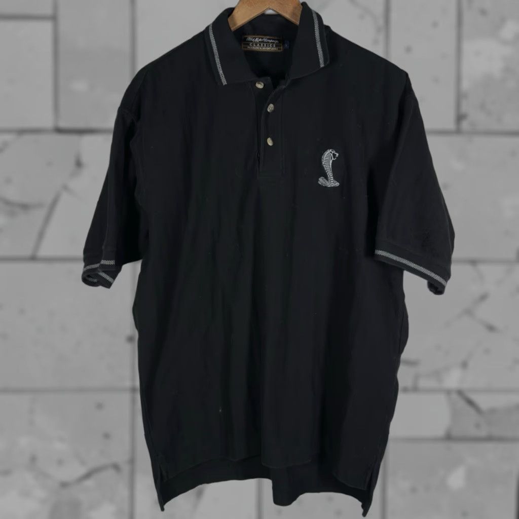 Ford VTG Cobra Ford Motor Company Black 100% Cotton Polo Shirt Mens Size L Size US L / EU 52-54 / 3 - 1 Thumbnail