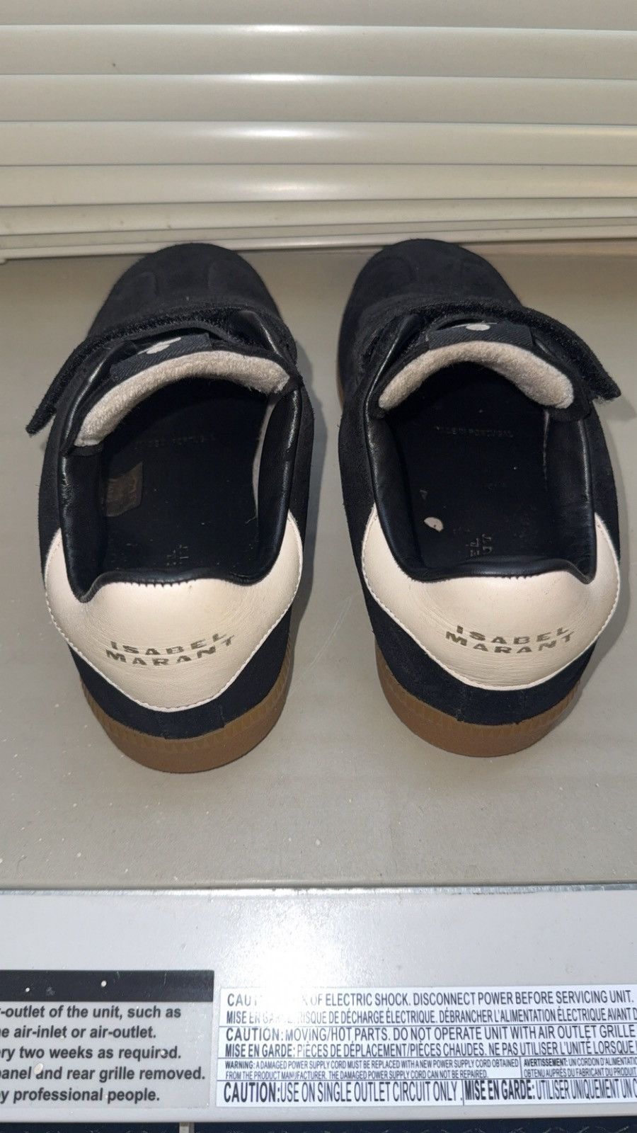 Isabel Marant Isabel Marant Black Suede Velcro Strap Wedge Sneakers Size US 6 / IT 36 - 6 Thumbnail