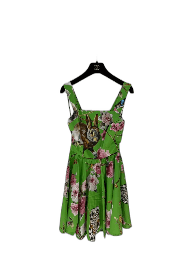 dolce gabbana green leopard dress Dolce & Gabbana