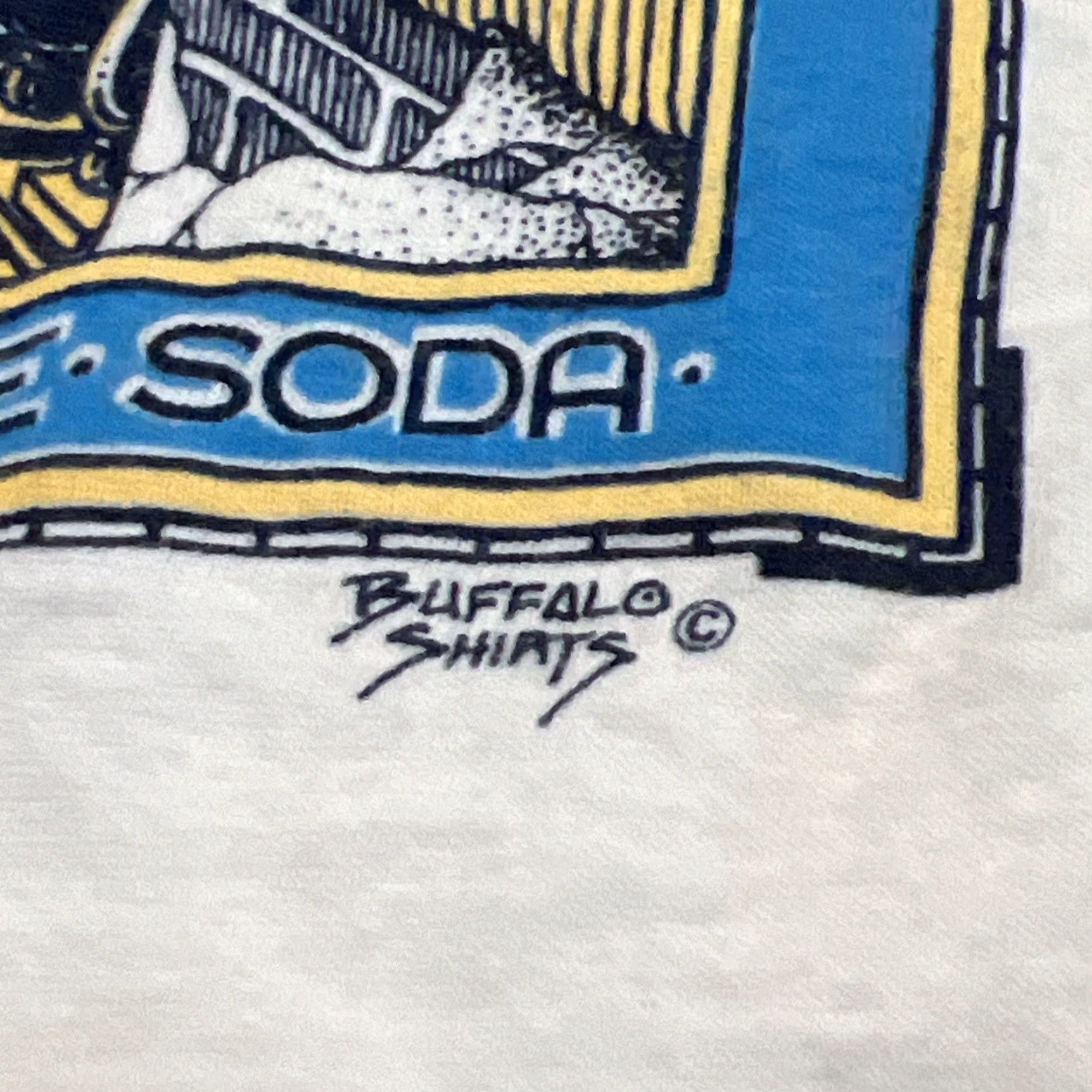 Hanes VINTAGE Tequila Sunrise Graphic Single Stitch T Shirt XL Buffalo Shirts White 1990s Graphic Tee Unisex Boys Womens Mens Size US XL / EU 56 / 4 - 7 Thumbnail