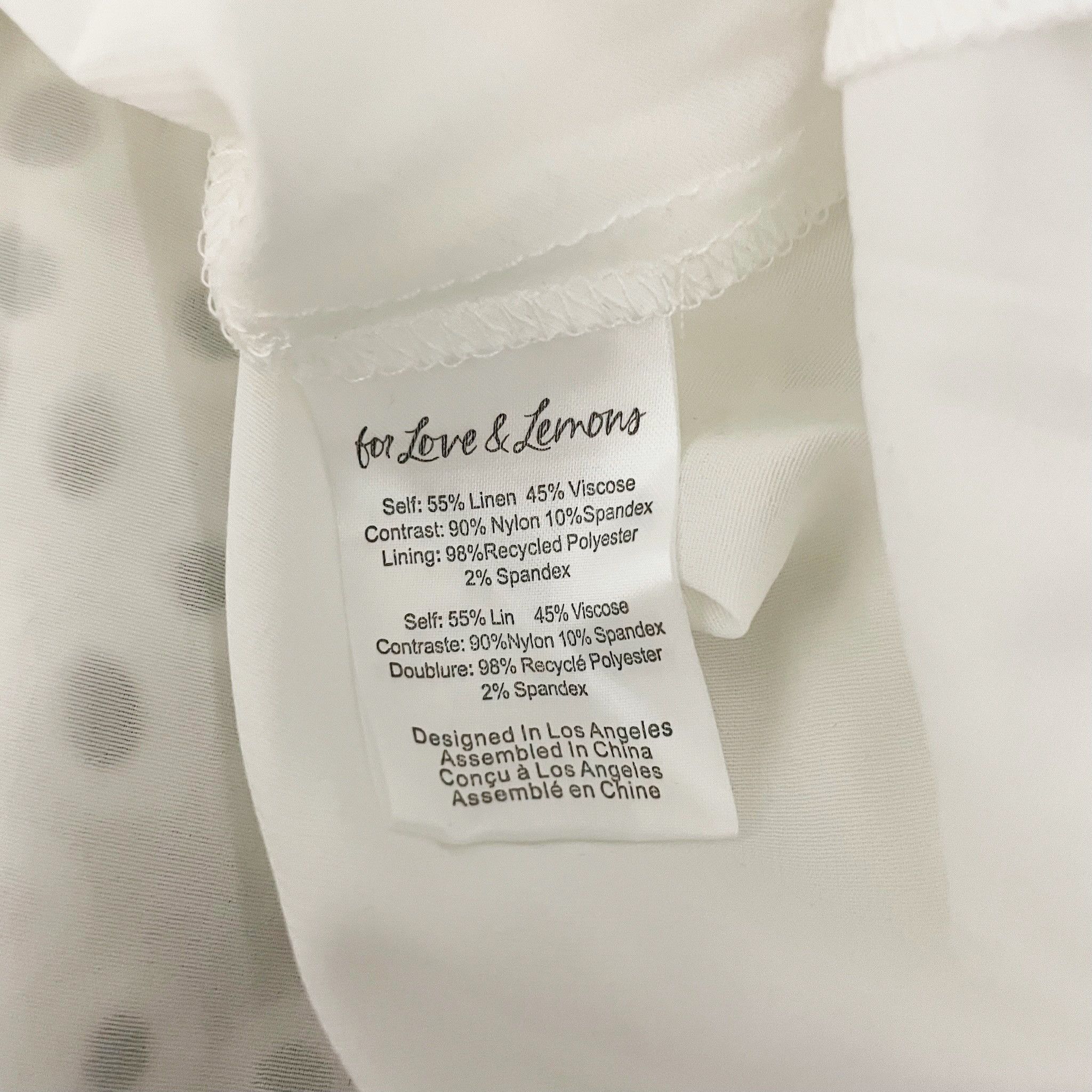For Love & Lemons NEW For Love & Lemons Becca Linen Blend Size XS / US 0-2 / IT 36-38 - 3 Thumbnail