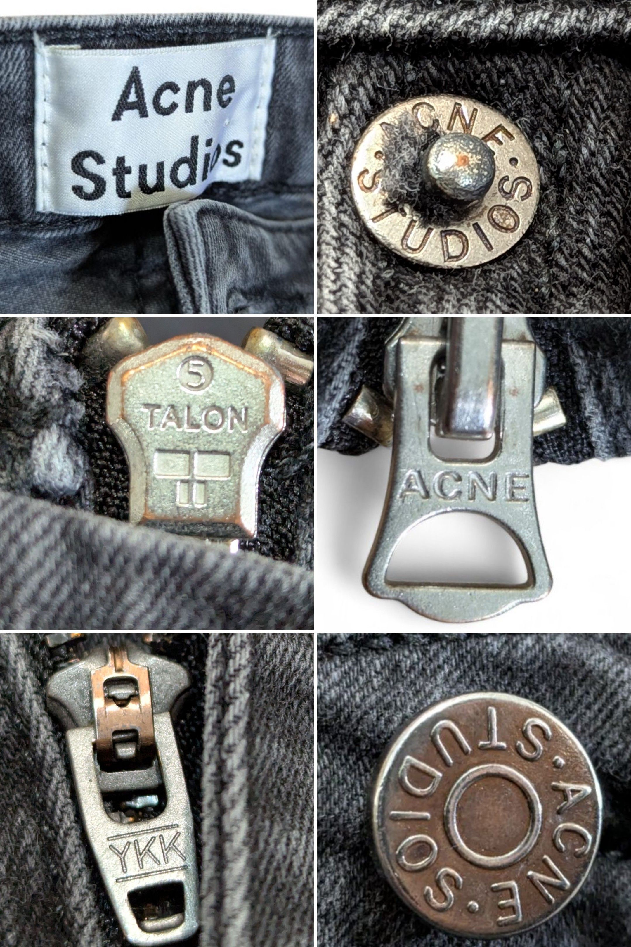 Acne Studios ACNE STUDIOS Skinny Jeans w/ Ankle Zippers Skin 5 Pistol Size 26" / US 2 / IT 38 - 14 Thumbnail