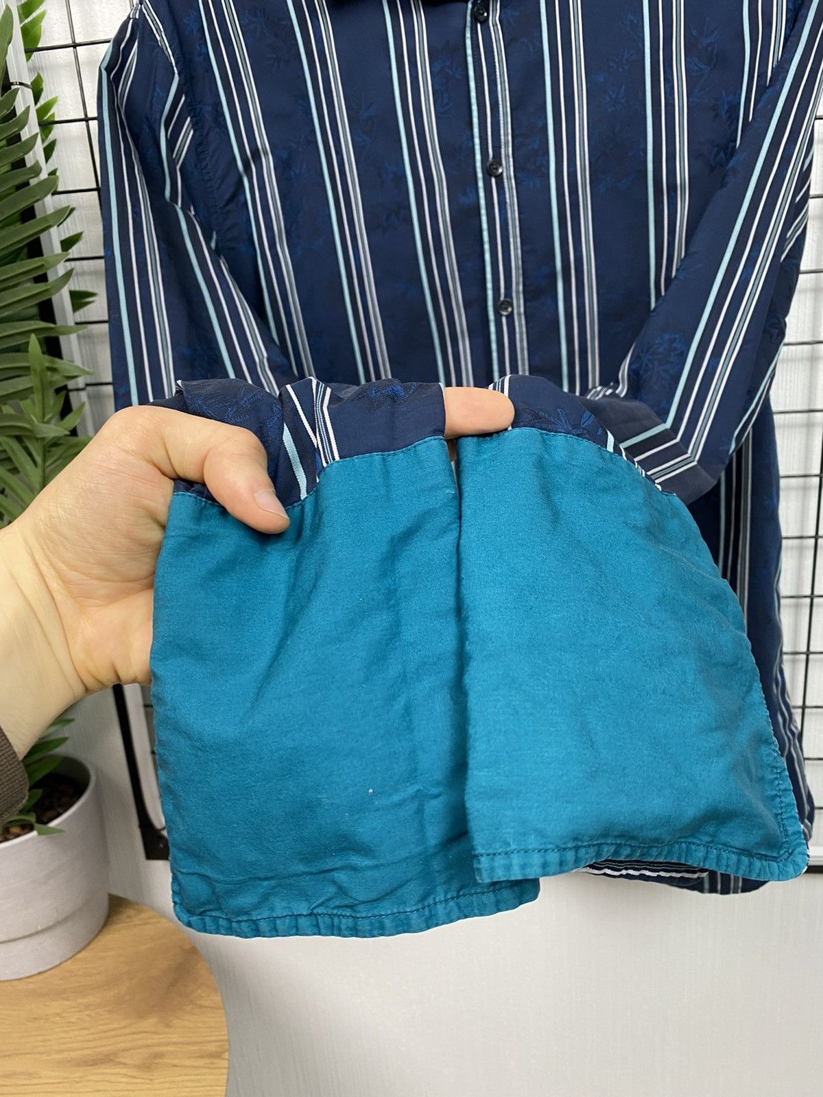 Kenzo Kenzo striped floral shirt blue Size 42/16 L Size US L / EU 52-54 / 3 - 13 Thumbnail