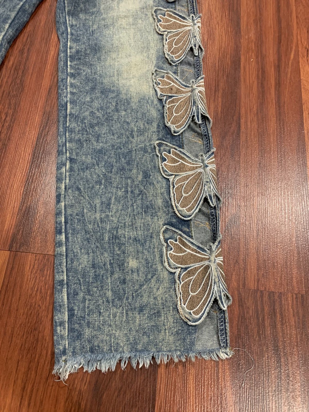 Japanese Brand Butterfly Patches Jeans Pants Size 28" / US 6 / IT 42 - 6 Thumbnail