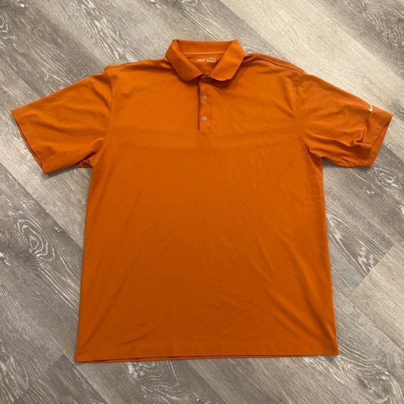 Nike Nike Golf Orange Athletic Polo Shirt Men XL Dri-Fit Tiger Wo Size US XL / EU 56 / 4 - 1 Thumbnail