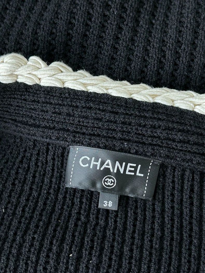Chanel Chanel Classic white rolled edge black medium and long kni Size XS / US 0-2 / IT 36-38 - 6 Thumbnail
