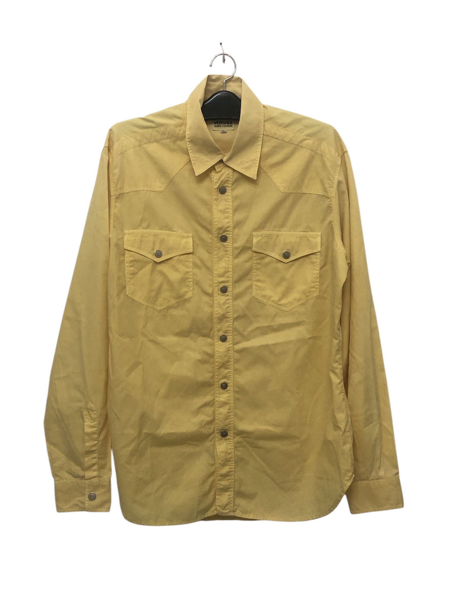 Versace Jeans Couture × Vintage Vintage Versace Jeans Couture Medusa Snap Button Shirt Size US XL / EU 56 / 4 - 1 Thumbnail
