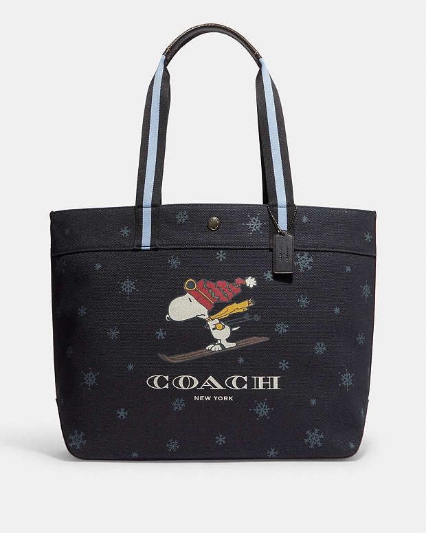 Coach NWT Coach CE632 X Peanuts Large Tote 38 With Snoopy Ski Size ONE SIZE - 3 Thumbnail