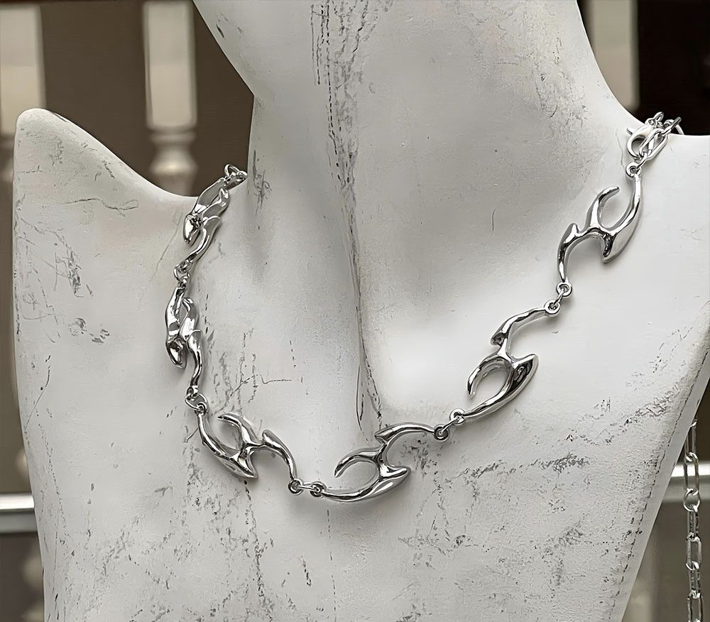 Other 50cm Irregular Titanium Steel Collar Chain Necklace Size ONE SIZE - 2 Thumbnail