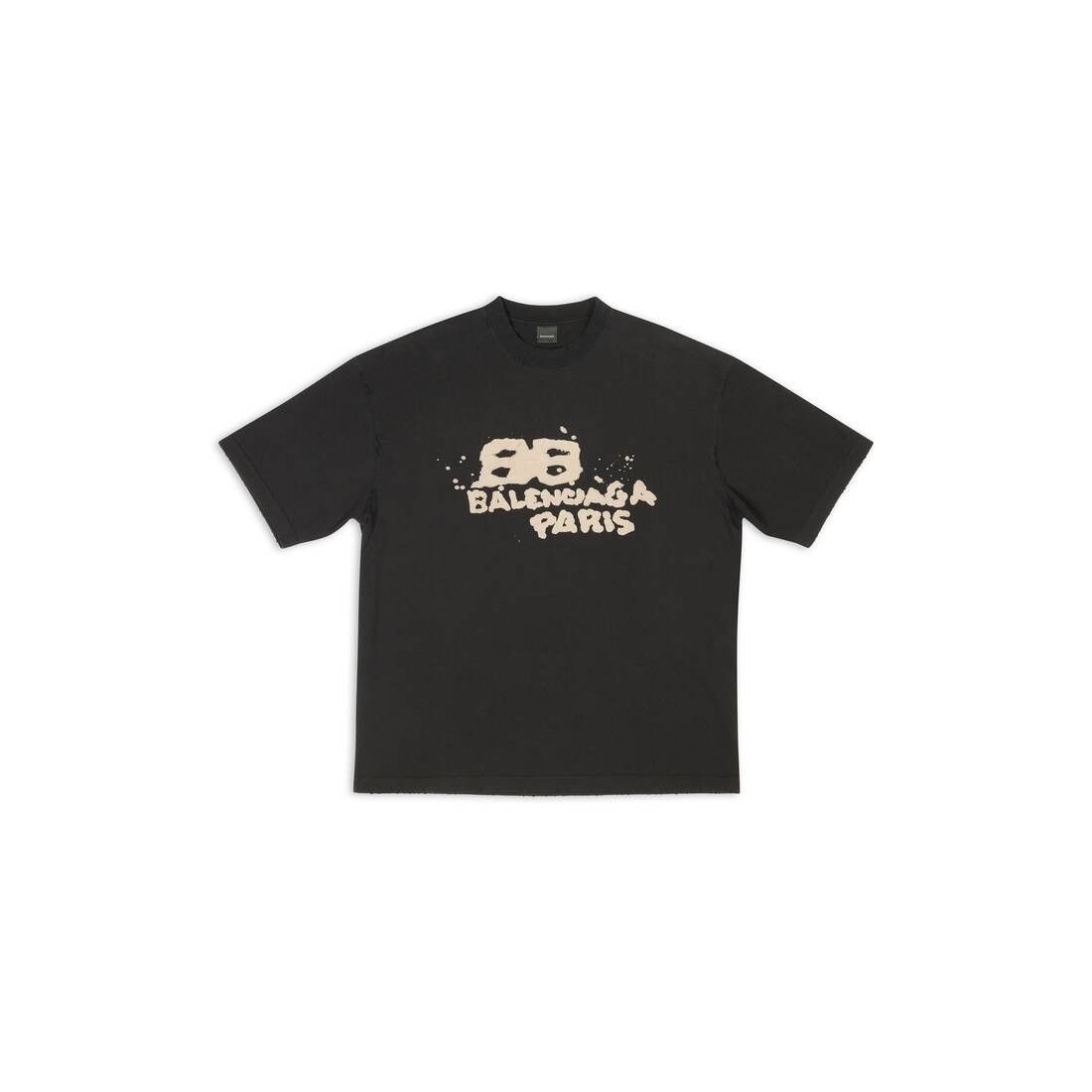Balenciaga o1mt1gz0225 Hand-Drawn BB Icon T-Shirt Medium Fit in Black Size US XL / EU 56 / 4 - 2 Thumbnail