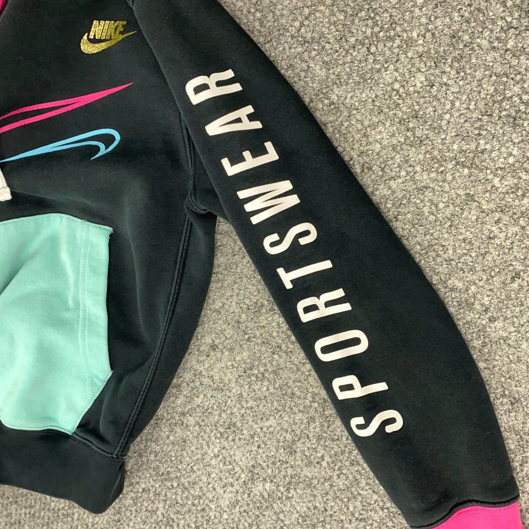 Nike Nike Miami Vice Club Hoodie Small Black Teal Sportswear Colorblock South Beach Mens Size US S / EU 44-46 / 1 - 6 Thumbnail