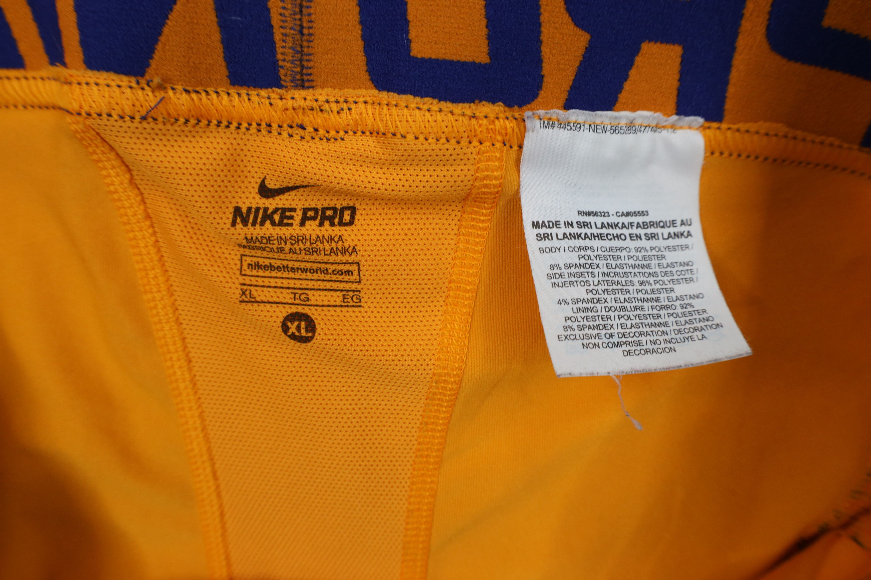 Nike × Vintage Nike Pro Combat Spandex Training Shorts Half Tights Orange Size US 36 / EU 52 - 7 Thumbnail