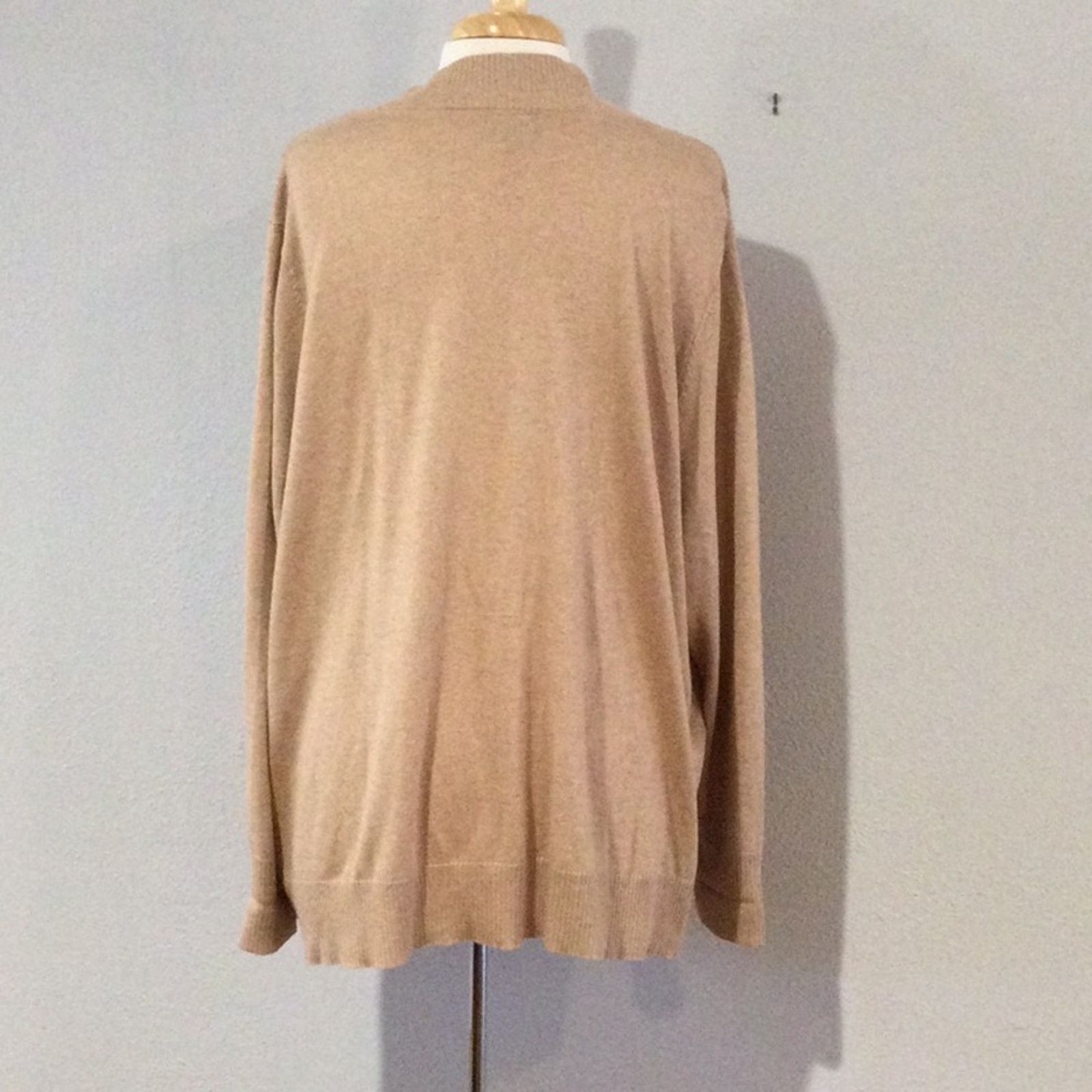 Worthington Worthington Woman Lightweight Tan Open Front Cardigan 4X Size 4XL / US 24-26 - 8 Thumbnail