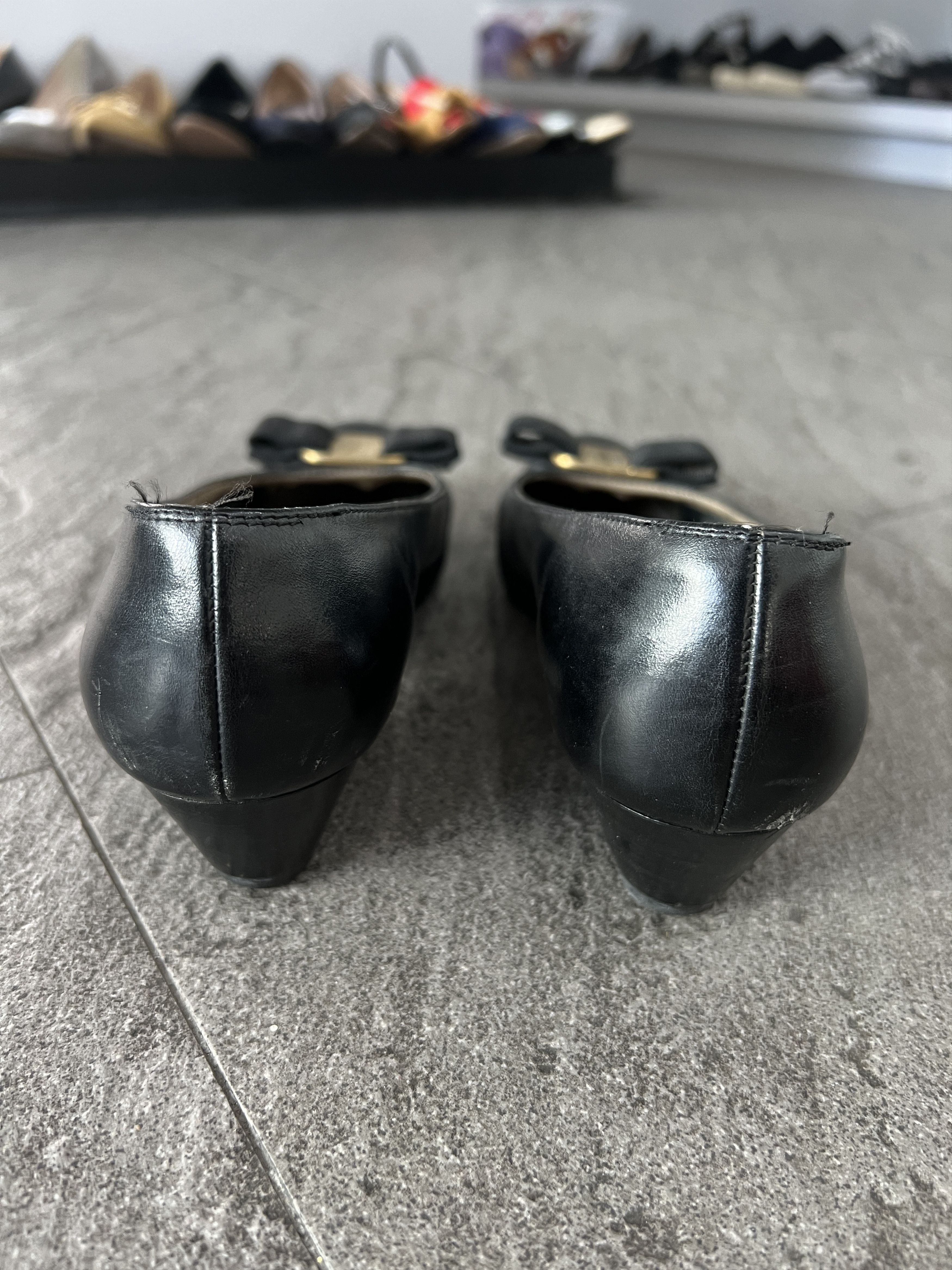 Salvatore Ferragamo Ferragamo Vara Bow Heels Black Leather Size 5C Size US 5 / IT 35 - 3 Thumbnail
