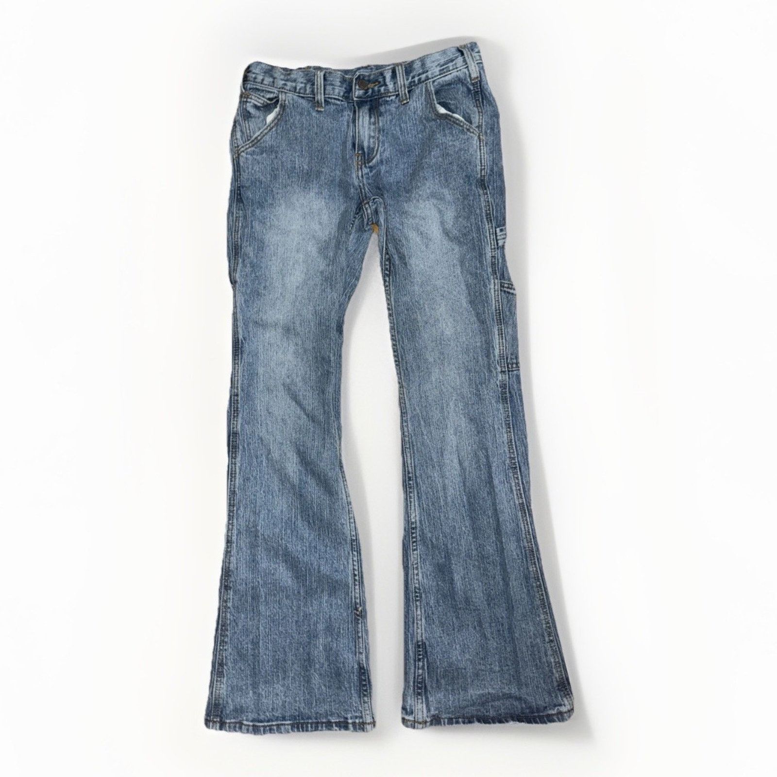 Galt Crew × Vintage John Galt Carpenter Flare Jeans Light Wash Y2K 30x33 Size 30" / US 8 / IT 44 - 1 Thumbnail