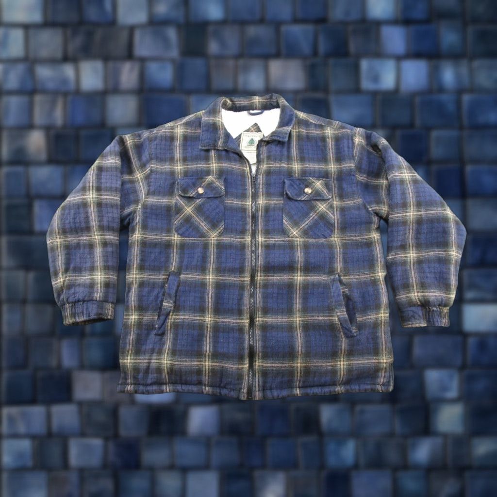 Vintage VINTAGE Northwest Territory Plaid Flannel Jacket Mens L Full Zip Hooded Insulated Lined Shacket Size US L / EU 52-54 / 3 - 1 Thumbnail