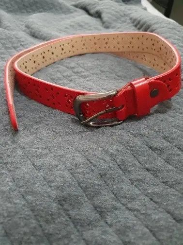 Other Red Floral Theme Belt Size ONE SIZE - 3 Thumbnail