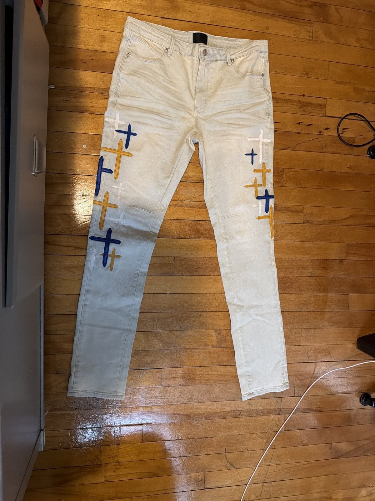 Rta Bryant Stormy Sky Cross Denim Size US 33 - 1 Thumbnail