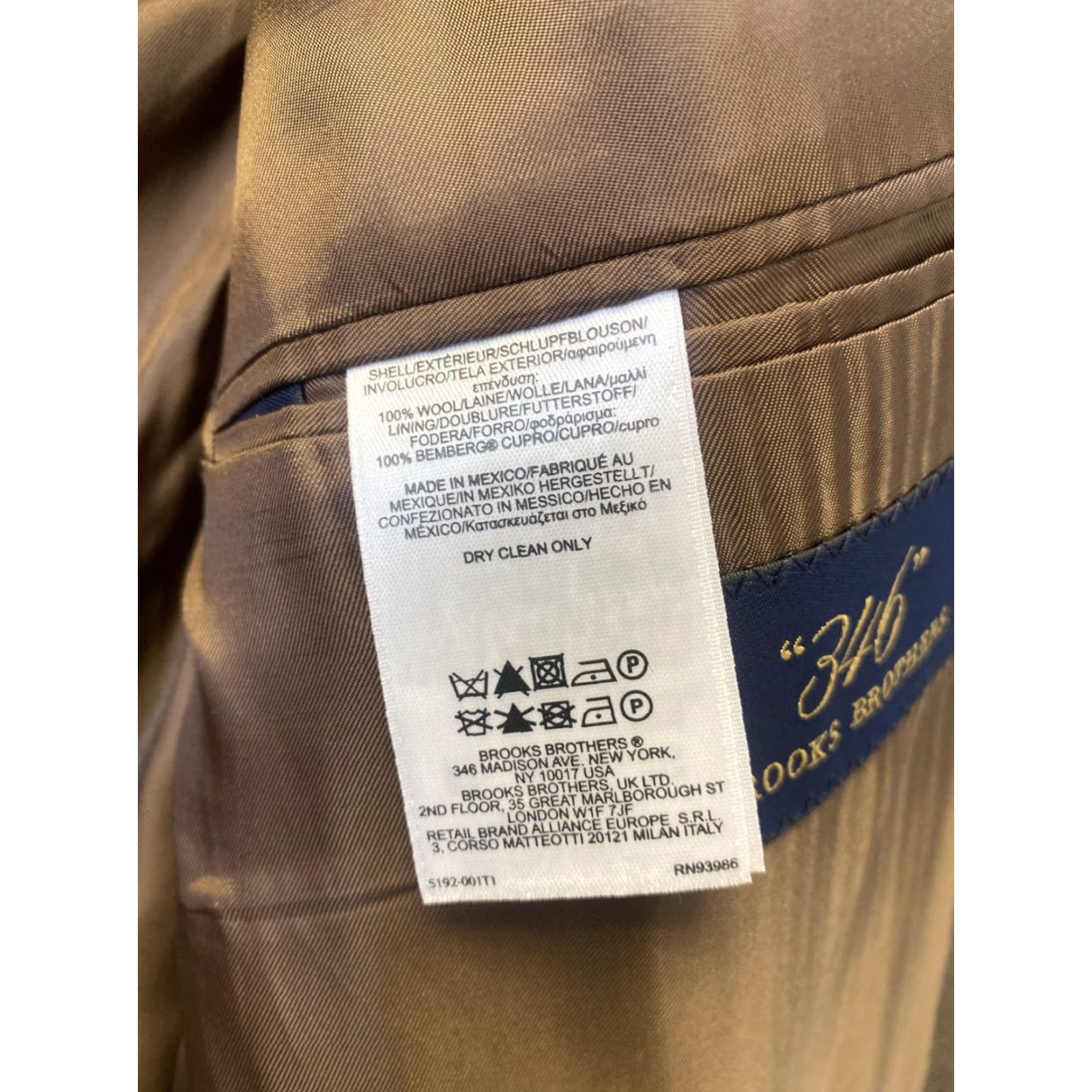 Brooks Brothers VINTAGE Brooks Brothers Blazer Mens 44 L Brown Sport Coat Jacket / 98-58 Size 44R - 5 Thumbnail
