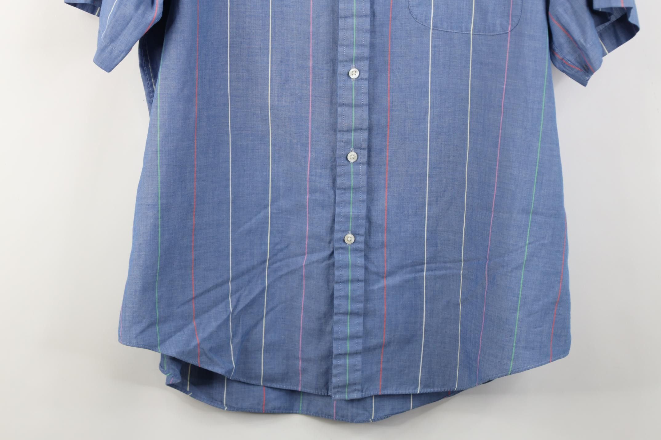 Vintage Vintage 90s Streetwear Tailoring Striped Button Down Shirt Size US L / EU 52-54 / 3 - 3 Thumbnail