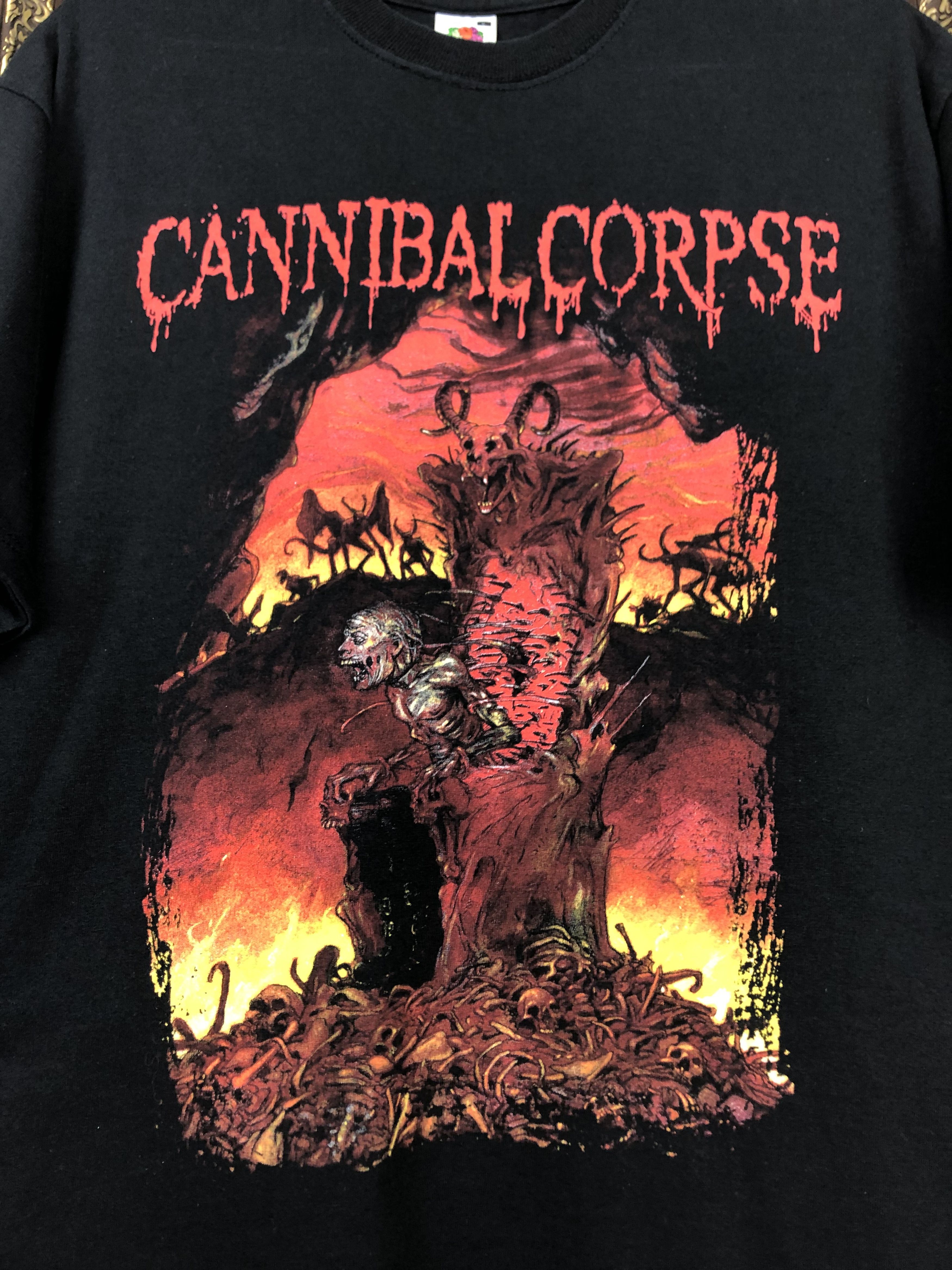 Band Tees Vintage Cannibal Corpse Over Print Band Shirt Tee Tormet Size US M / EU 48-50 / 2 - 3 Thumbnail