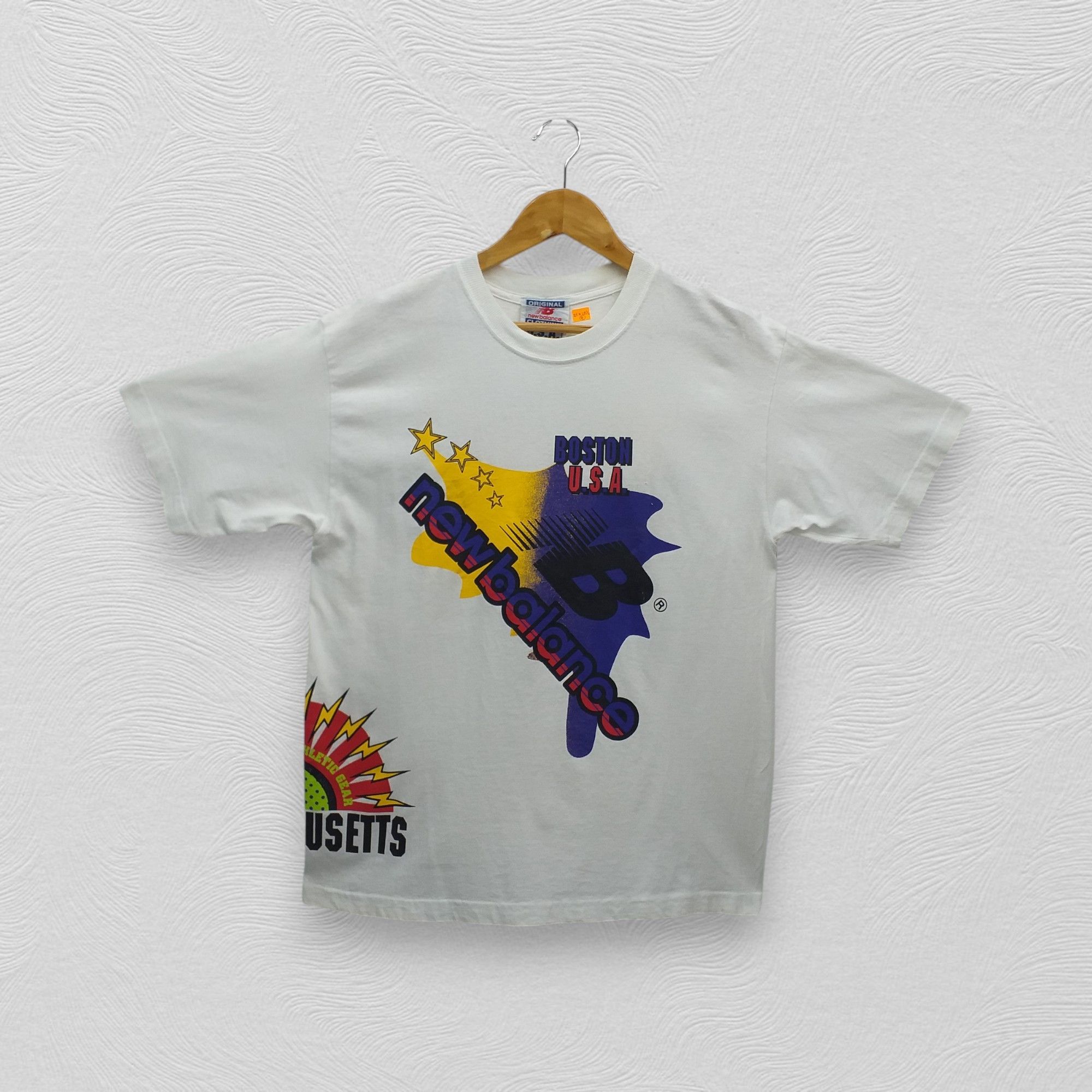 New Balance Vintage New Balance Boston U.S.A Large Tshirt -E104 Size US L / EU 52-54 / 3 - 1 Thumbnail