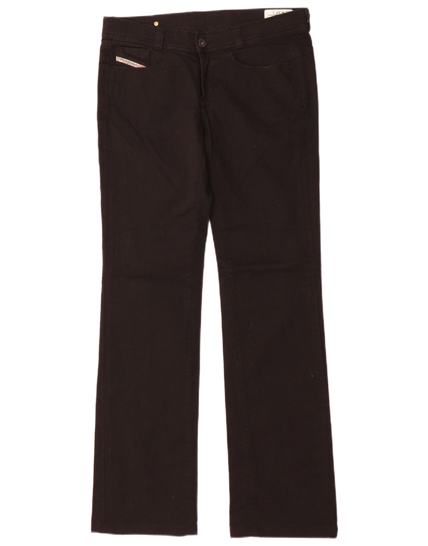 Diesel Womens Straight Jeans W29 L32 Black Cotton Size 42" / US 20 - 1 Thumbnail