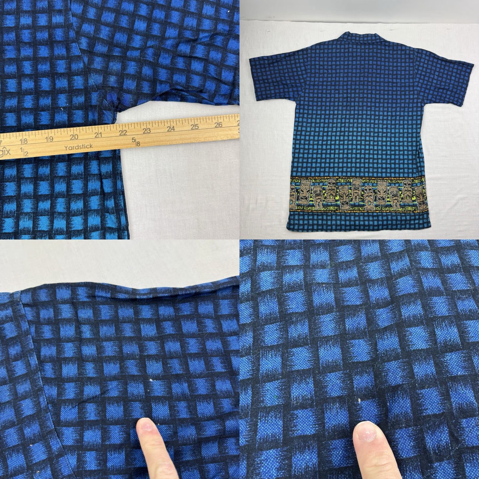Vintage VINTAGE No Boundaries Shirt Adult Medium Blue Hipster Punk Baggy Y2K Tiki Button Up Size US M / EU 48-50 / 2 - 8 Thumbnail