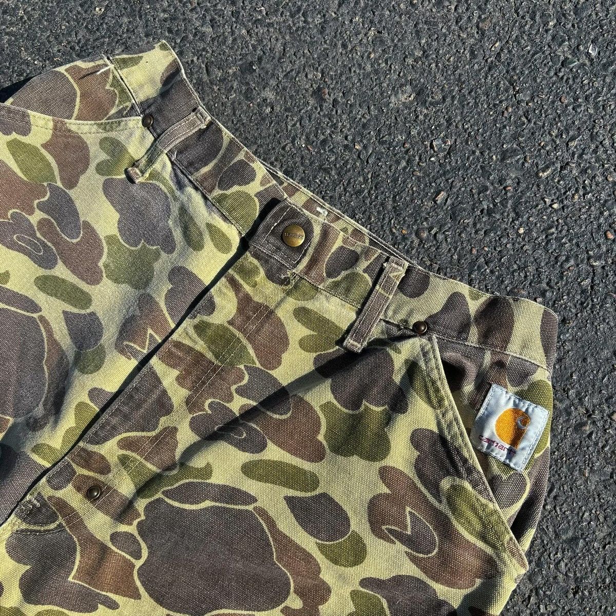 Carhartt × Vintage Vintage 1990s Carhartt Camo Double Knee Pants Size US 31 - 2 Thumbnail