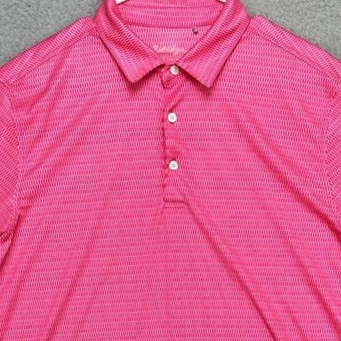 Vintage Walter Hagen Polo Shirt Adult Medium Pink Geometric Golf Short Sleeve Mens Size US M / EU 48-50 / 2 - 2 Thumbnail