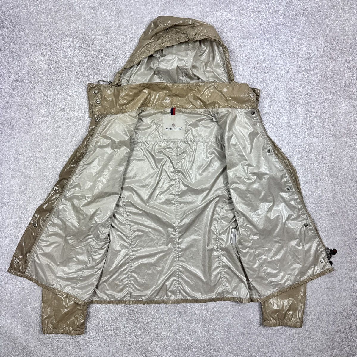 Moncler Women`s Moncler Z8E0182 Beige Nylon Rain Jacket Size 1 / S Size US S / EU 44-46 / 1 - 3 Thumbnail