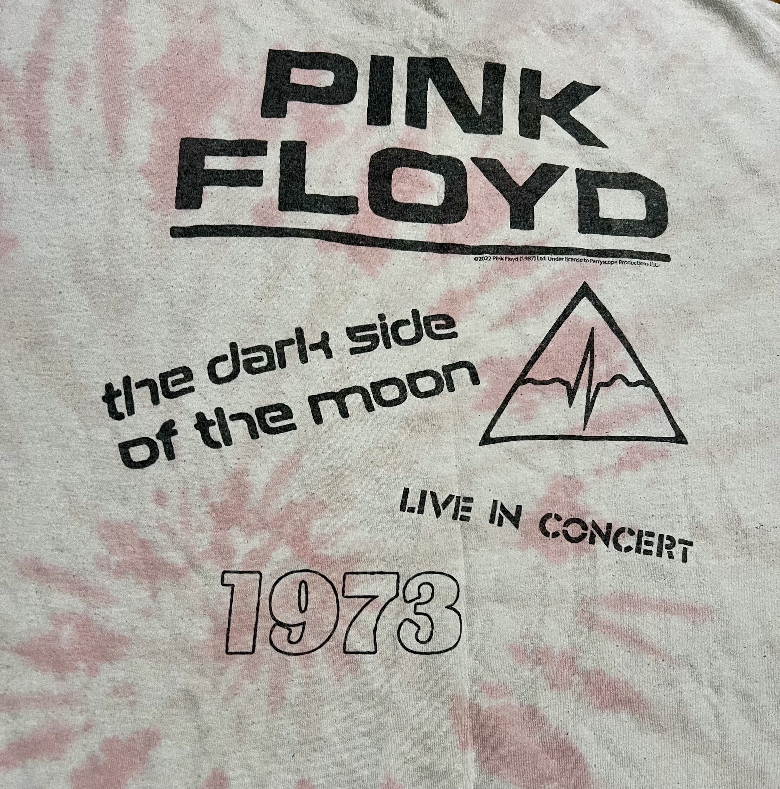 Junk Food Pink Floyd Faded Tie Die Dark Side of Moon Graphic T-Shir Size US L / EU 52-54 / 3 - 5 Thumbnail