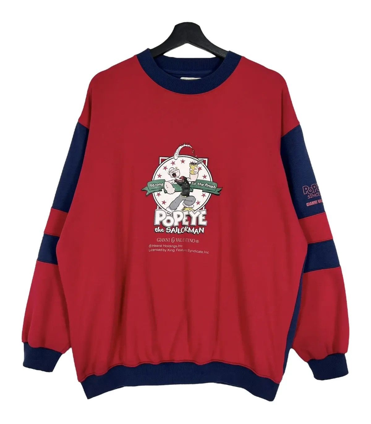 Vintage Vintage 90s Popeye X Gianni Valentino Crewneck Sweatshirt Size US XL / EU 56 / 4 - 1 Thumbnail