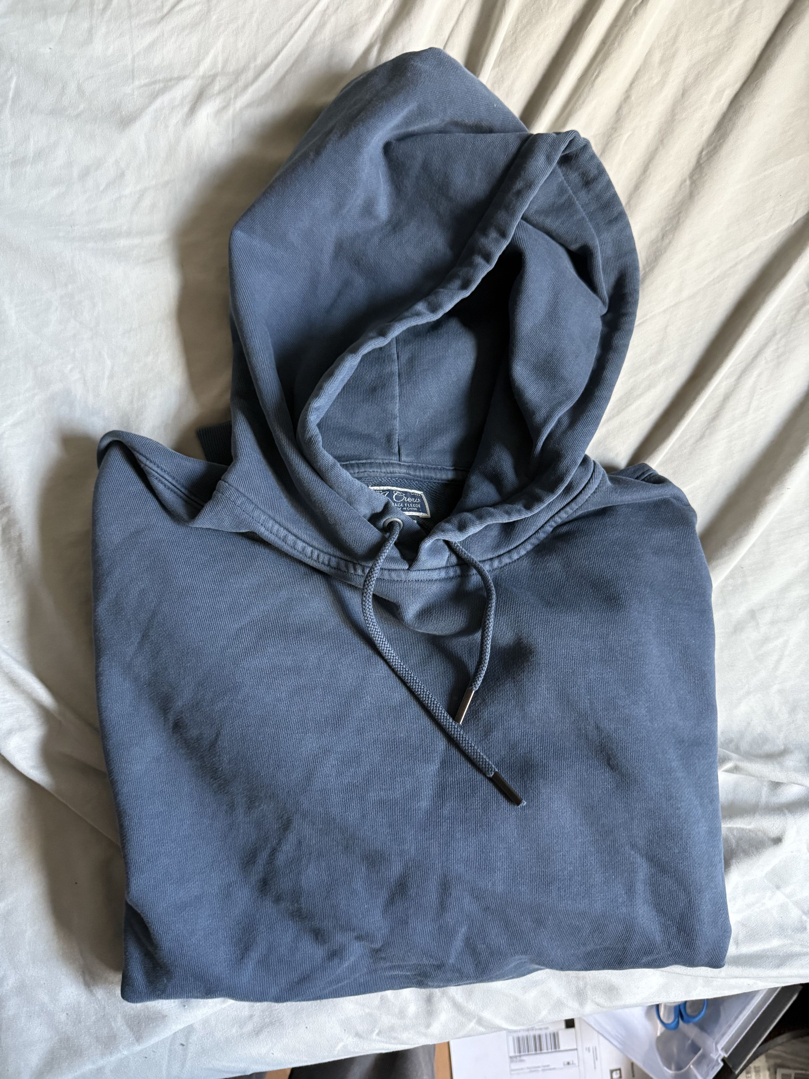 J.Crew J. Crew Garment Dyed French Terry Hoodie Sweatshirt NAVY Size US M / EU 48-50 / 2 - 1 Thumbnail