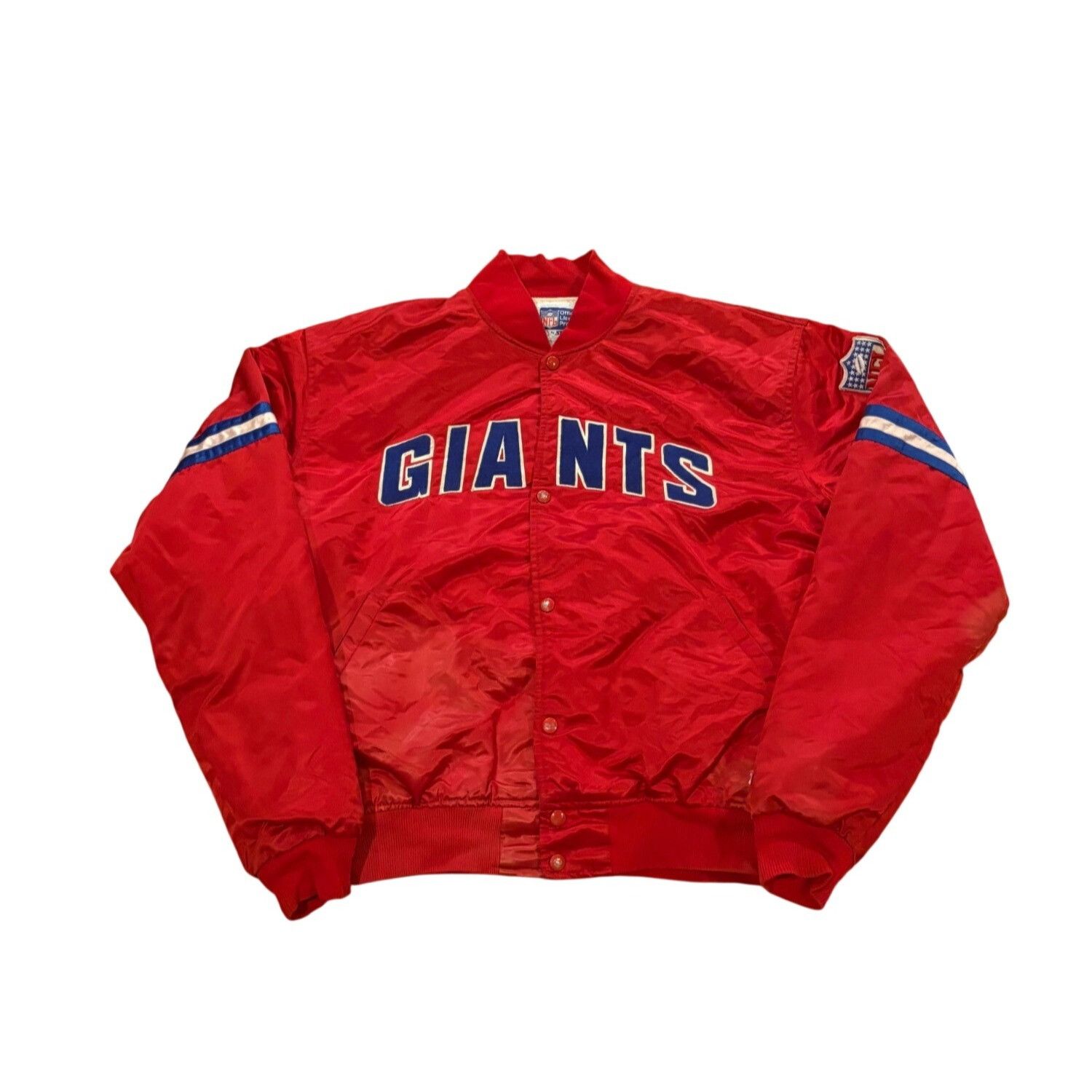 Starter Rare Vintage 80s Starter New York Giants NFL Red Satin Jacke Size US XL / EU 56 / 4 - 1 Thumbnail