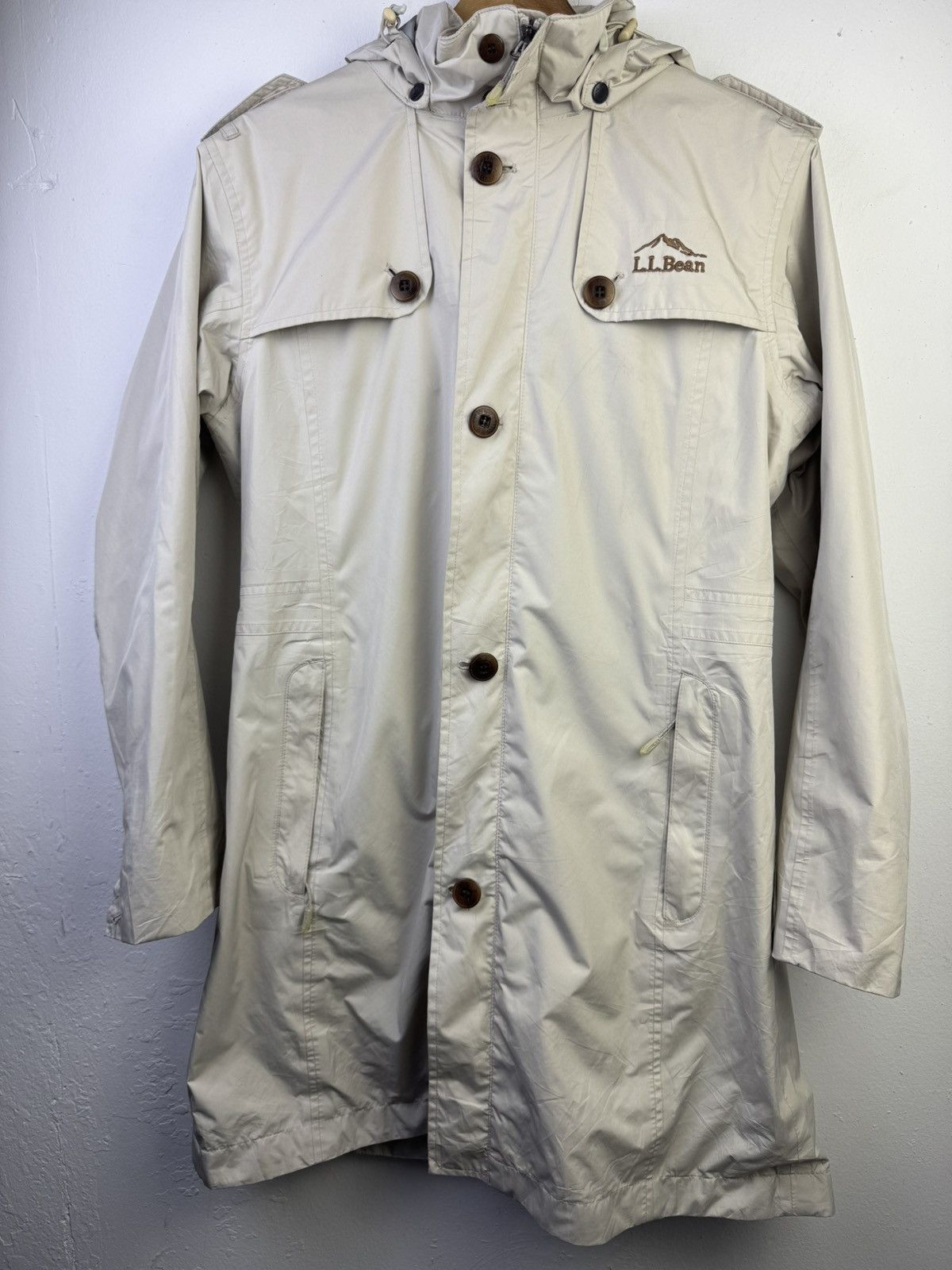 L.L. Bean L.L.Bean hooded rain jacket or trench coat. Size L / US 10 / IT 46 - 3 Thumbnail