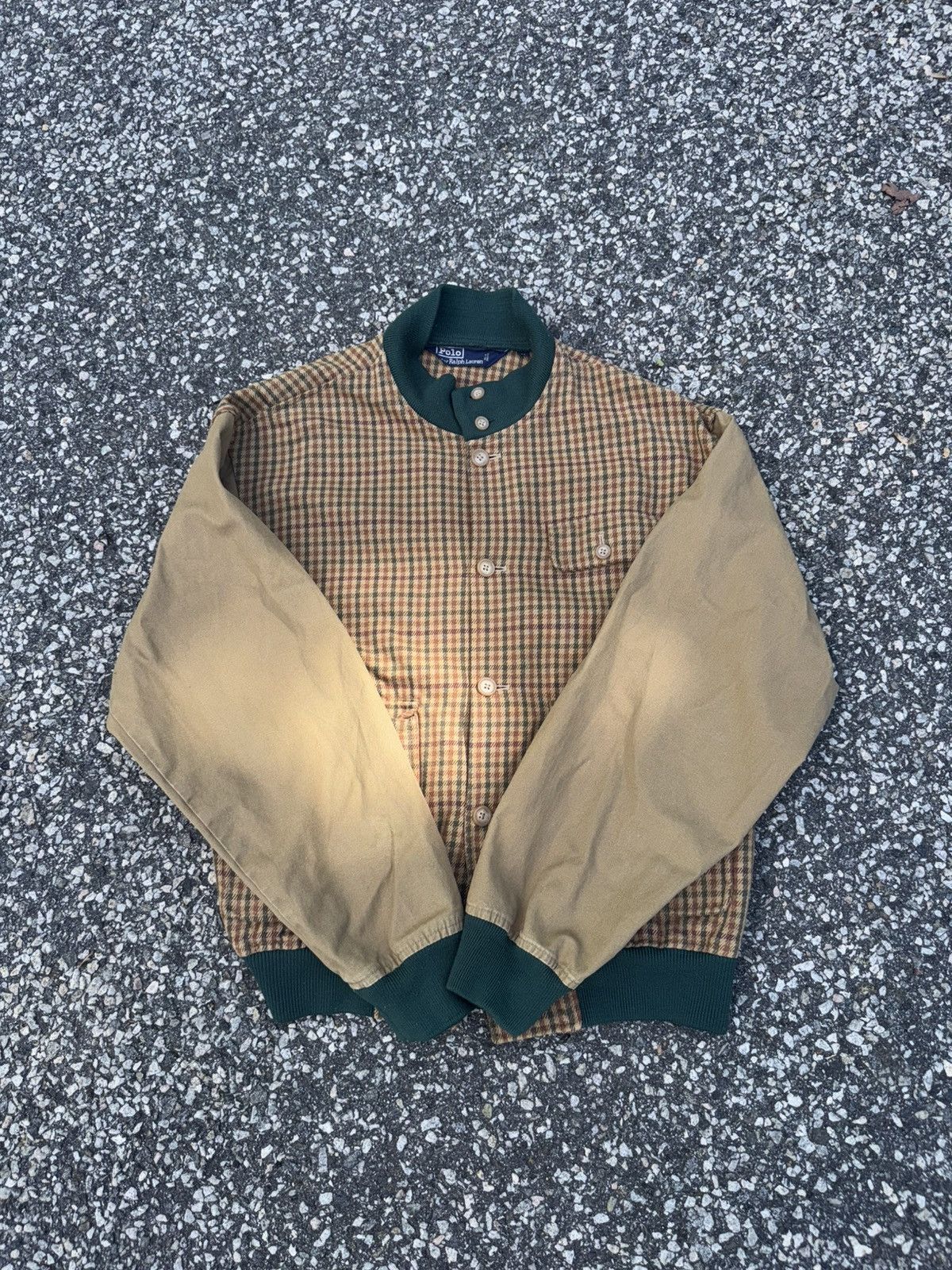 Polo Ralph Lauren VINTAGE 80s 90s Polo Ralph Lauren Plaid Wool Bomber Jacket Size US M / EU 48-50 / 2 - 1 Thumbnail