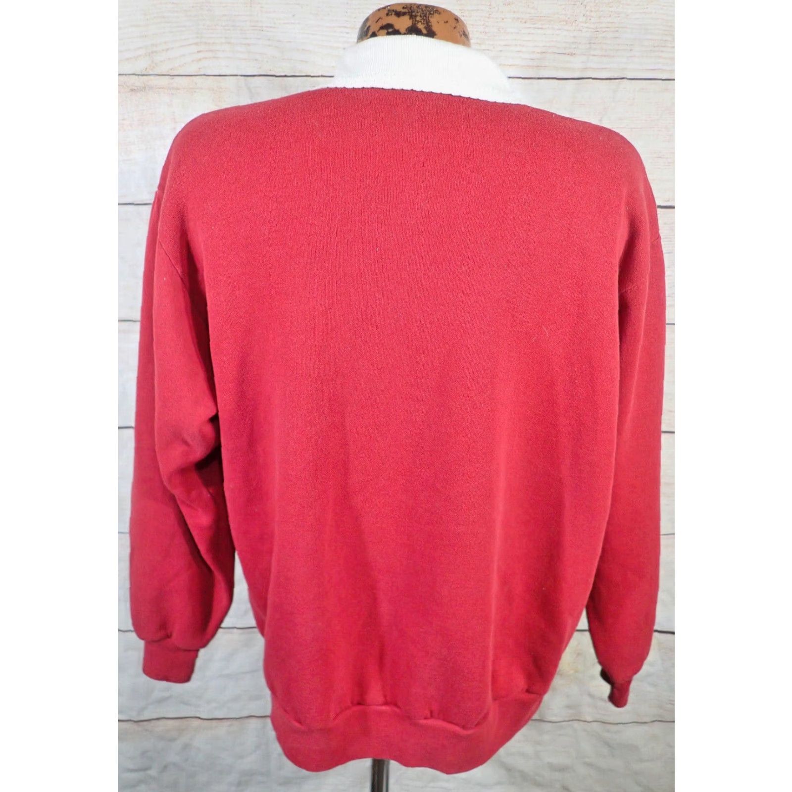Vintage VINTAGE Morning Sun COLLARED Graphic Sweatshirt 2XL USA Apple Harvest Nature Red Cotton Blend Polyester Blend Garden Trees Little Birds USA 2XL 47 Size XXL / US 16-18 / IT 52-54 - 6 Thumbnail
