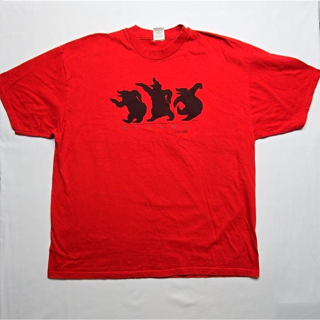 Vintage Vintage Alaska Bear Shirt Red 2XL Sutton Animal Graphic Tee Size US XL / EU 56 / 4 - 1 Thumbnail