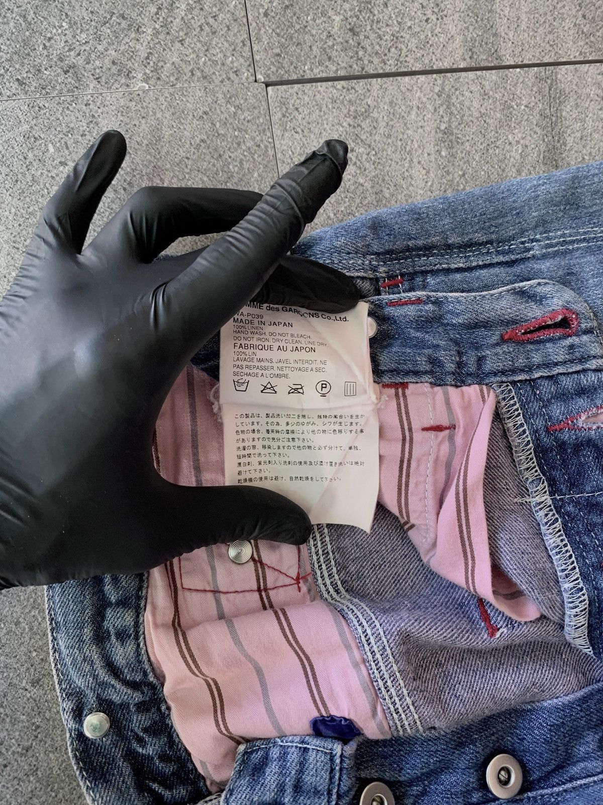 Junya Watanabe FREE TAX! Buckle Back Carpenter Linen Denim Pants Size US 31 - 12 Thumbnail