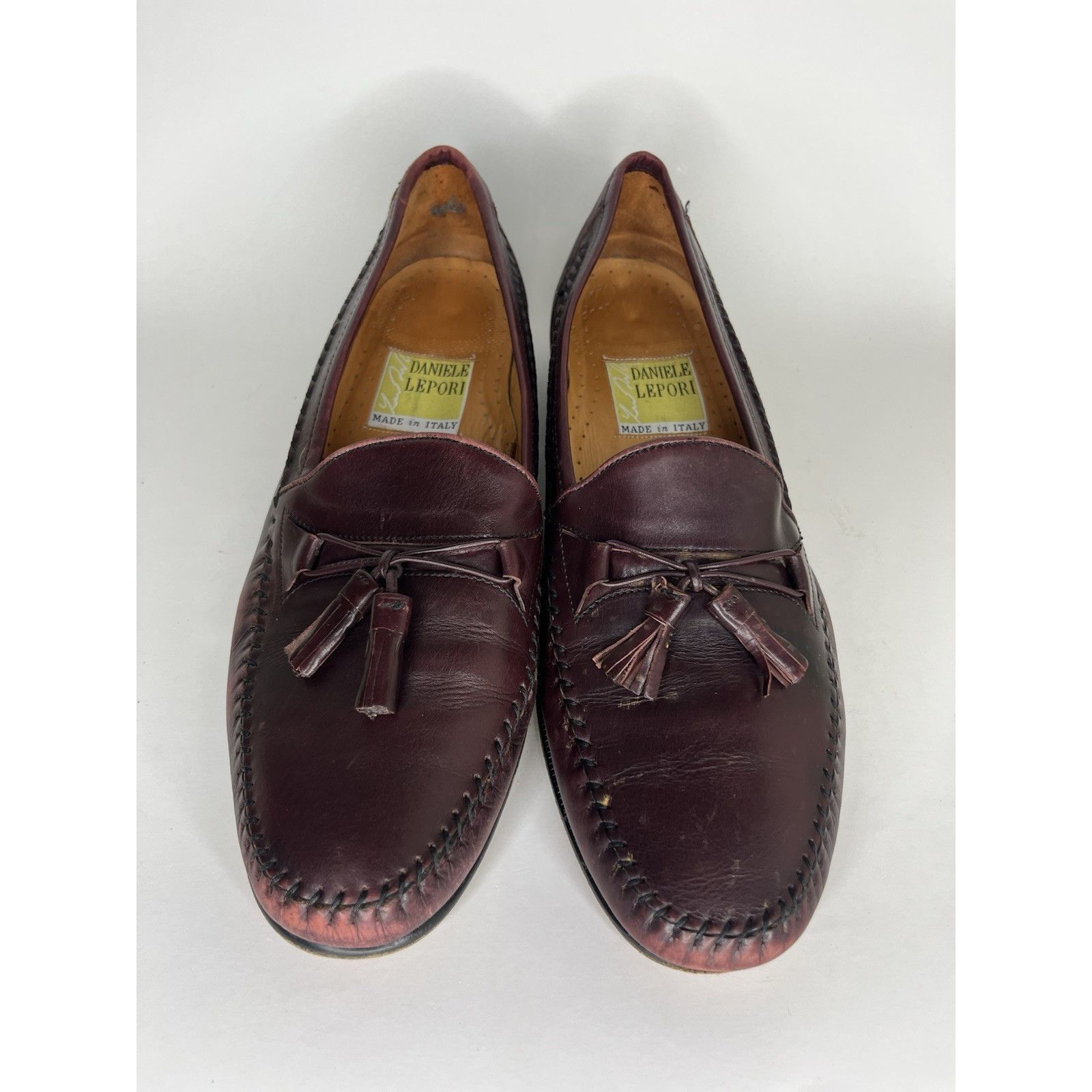 Daniele Fiesoli Daniele Lepori Burgundy Leather Tassel Loafers Dress Shoes M Size US 11 / EU 44 - 16 Thumbnail