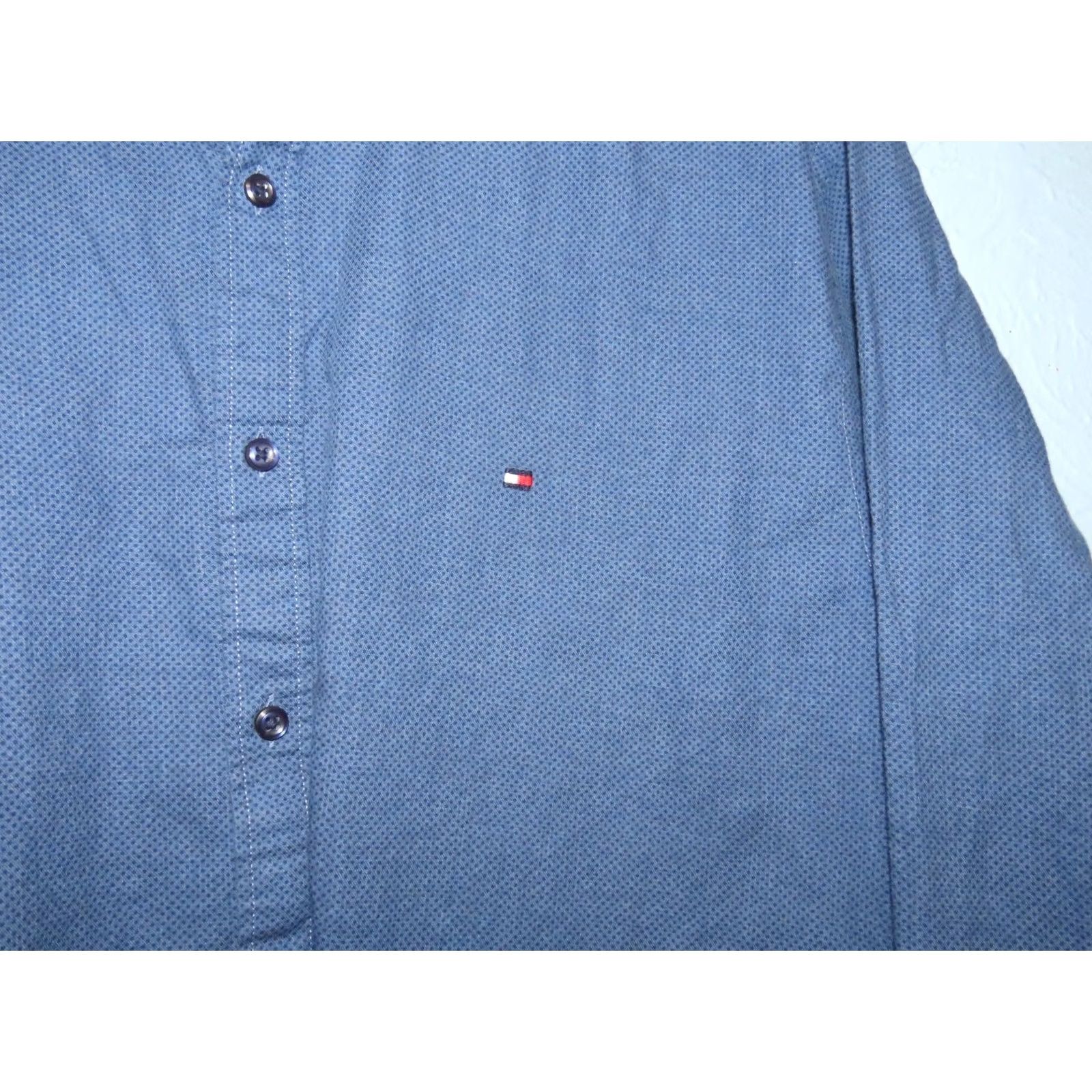 Tommy Hilfiger Tommy Hilfiger Shirt Men XL Blue Polka Dot Long Sleeve Button-Down Casual Regular Fit Cotton Flannel Size US XL / EU 56 / 4 - 5 Thumbnail