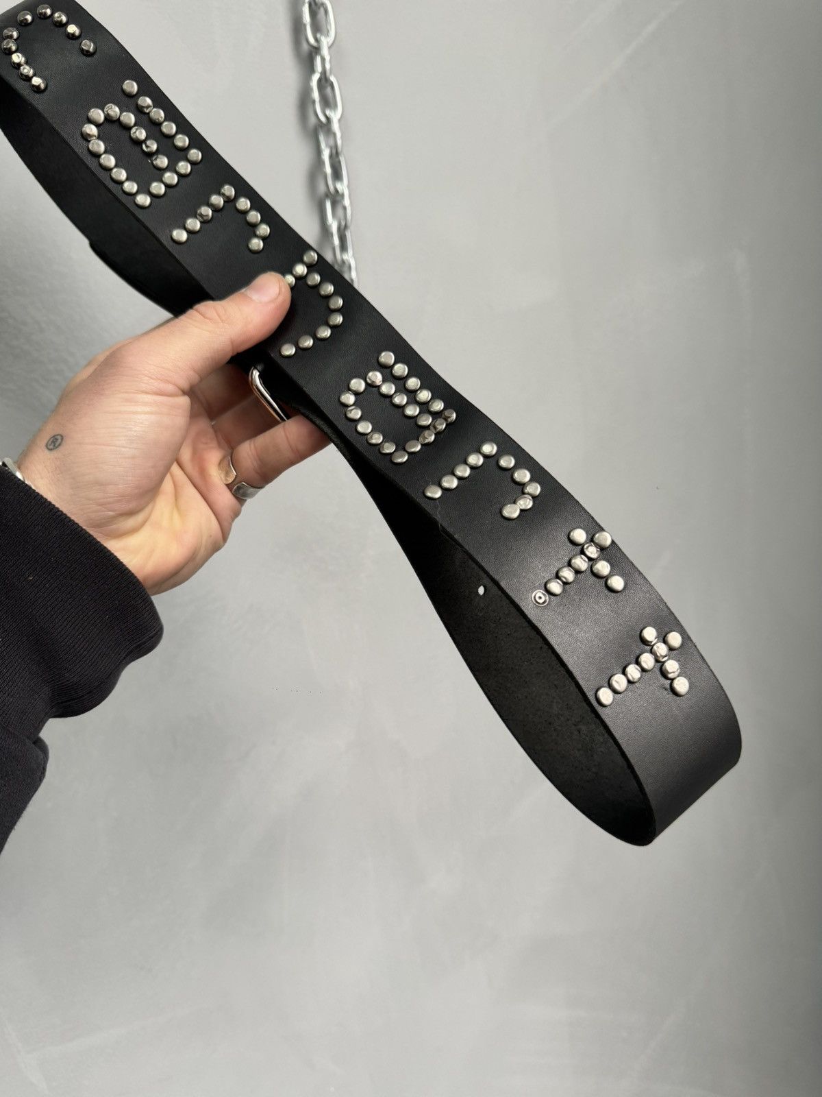 Carhartt Carhartt studded leather avant garde belt y2k street fashion Size ONE SIZE - 4 Thumbnail