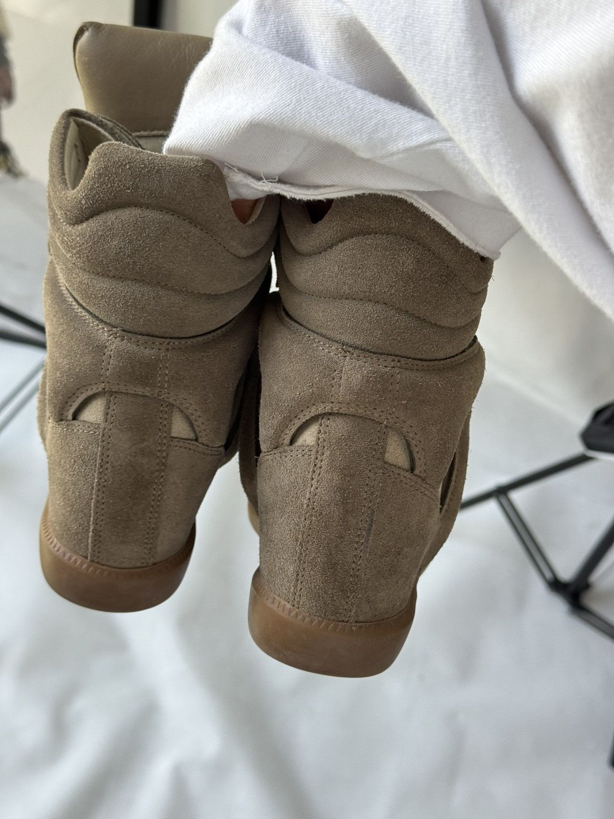 Isabel Marant Isabel Marant Bekett sneakers shoes Washed Biege Suede Wedge Size US 6 / IT 36 - 24 Thumbnail