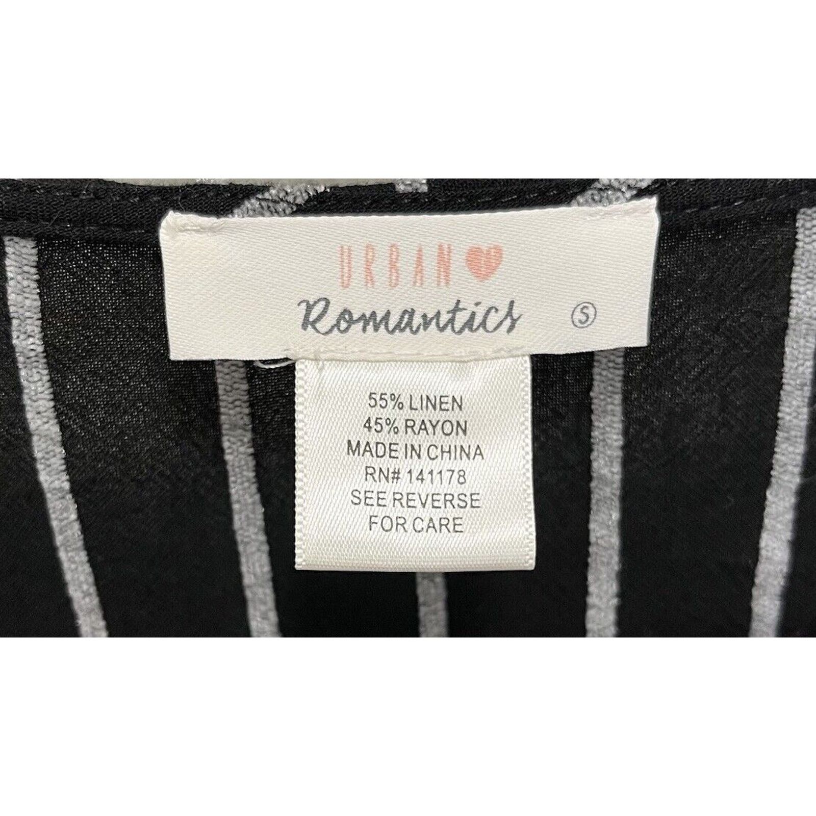 Urban Outfitters Urban Romantics | Black Striped Button Top Small Outfitters Size S / US 4 / IT 40 - 3 Thumbnail