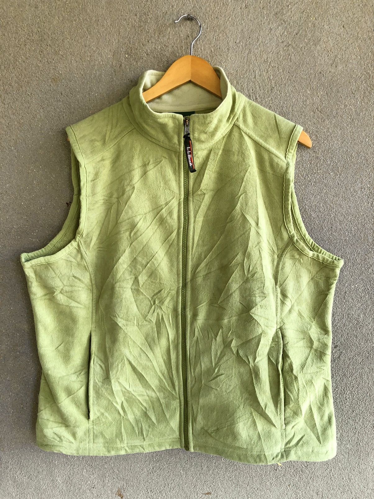Japanese Brand × L.L. Bean × Vintage Vintage LL BEAN neon green fleece vest Size US L / EU 52-54 / 3 - 1 Thumbnail