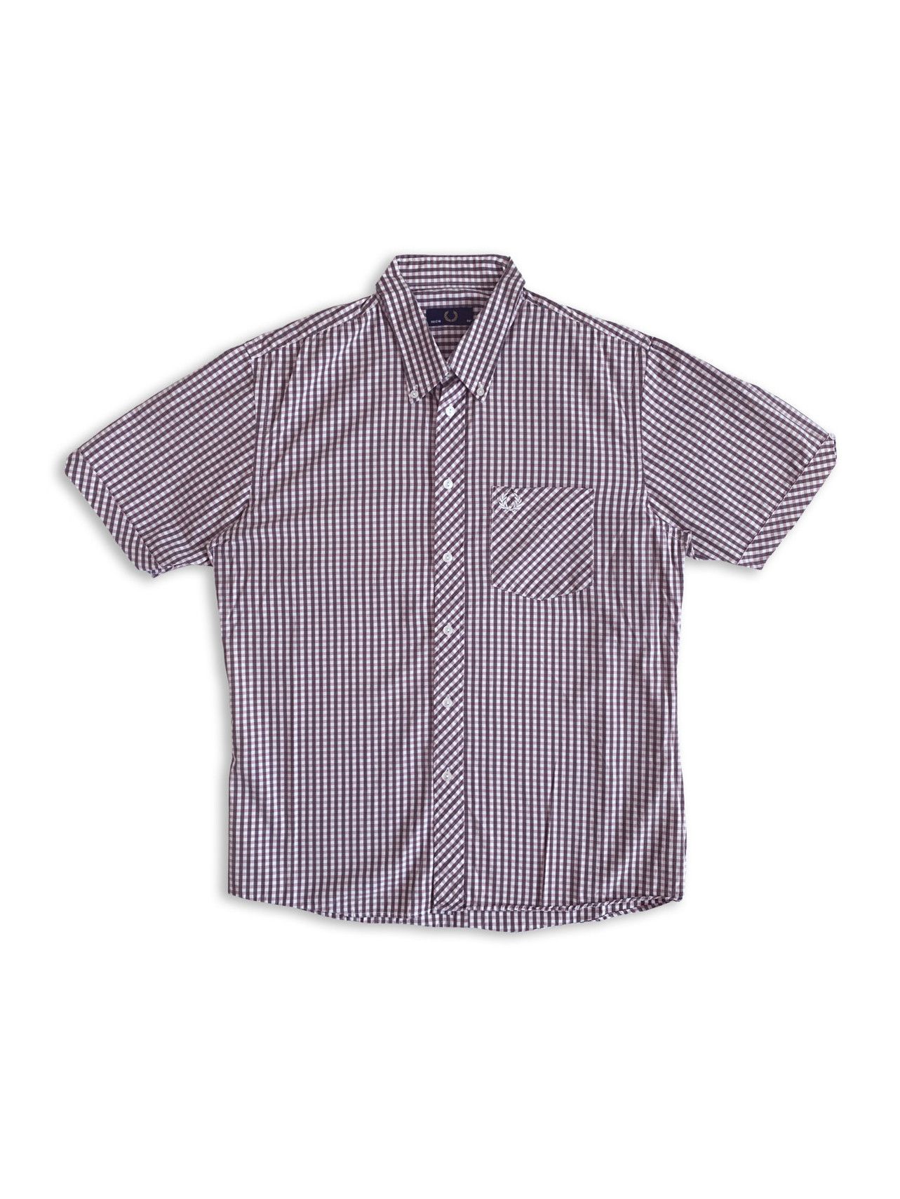 Fred Perry FRED PERRY Button Up Shirt Short Sleeve Casual Tee Check Size US L / EU 52-54 / 3 - 1 Thumbnail