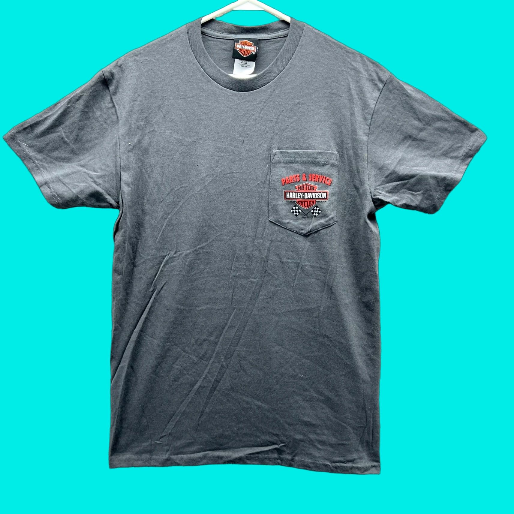 Harley Davidson Harley-Davidson Shirt Men Medium Gray Crewneck Cotton Motorcycle Pocket 2018 Vintage Logo T-Shirt Size US M / EU 48-50 / 2 - 1 Thumbnail