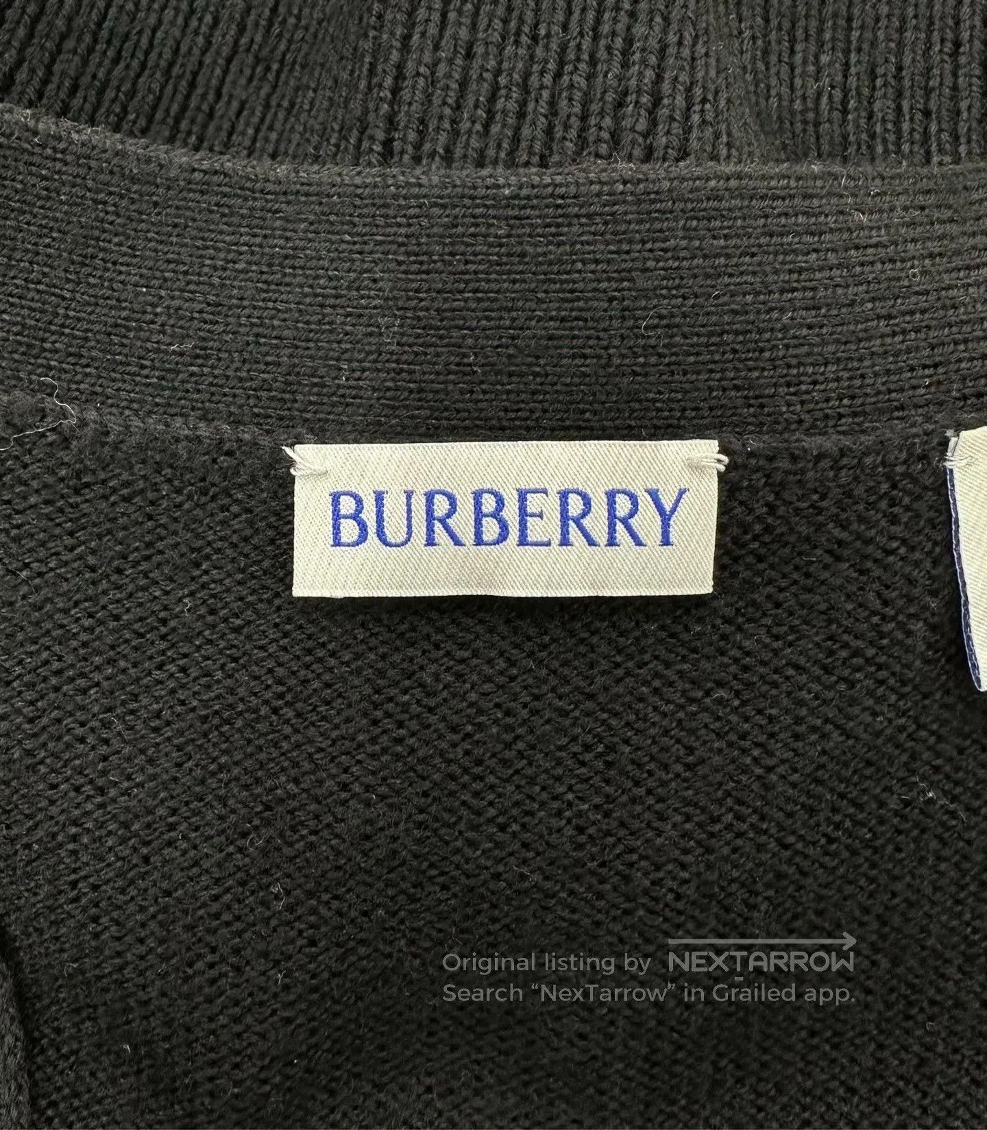 Burberry Burberry Black Battle Horse Plaid Tag Logo Wool Knit Cardi Size US S / EU 44-46 / 1 - 3 Thumbnail